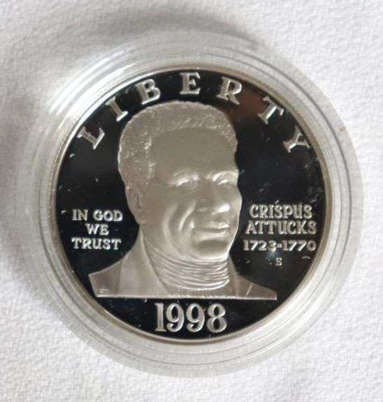 1998 Black Patriots Silver Dollar Set with Box and Papers