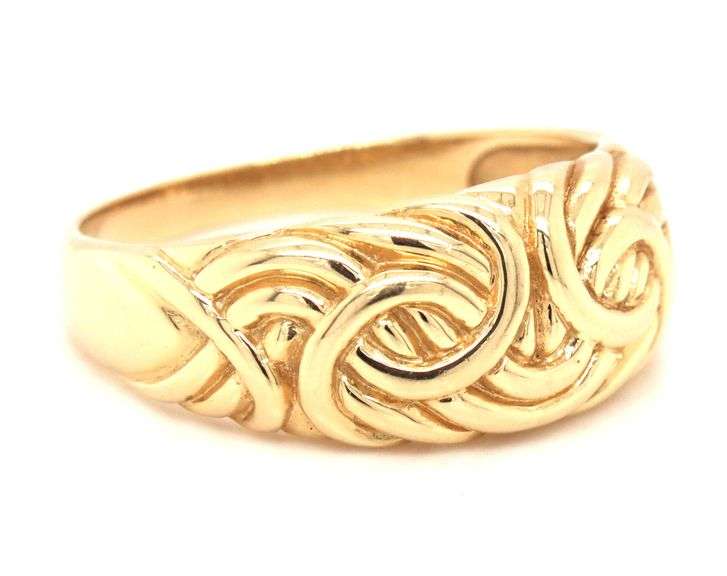 Byzantine Inspired 14K YG Dome Ring
