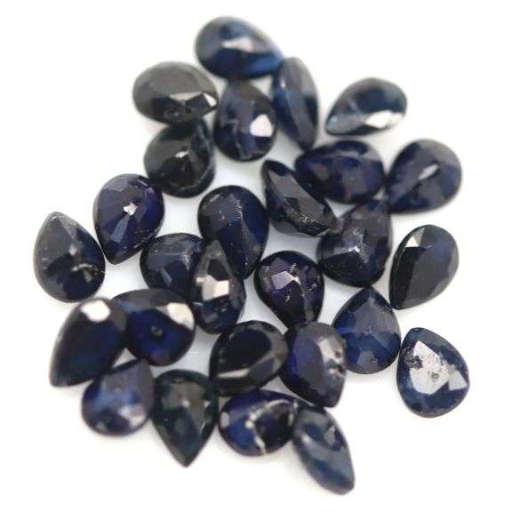 Heated only! 6.62ct cobalt blue Sapphire set from Madagascar
