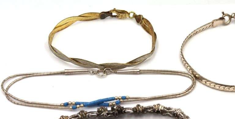 Group lot of 11 vintage 925 sterling silver bracelets