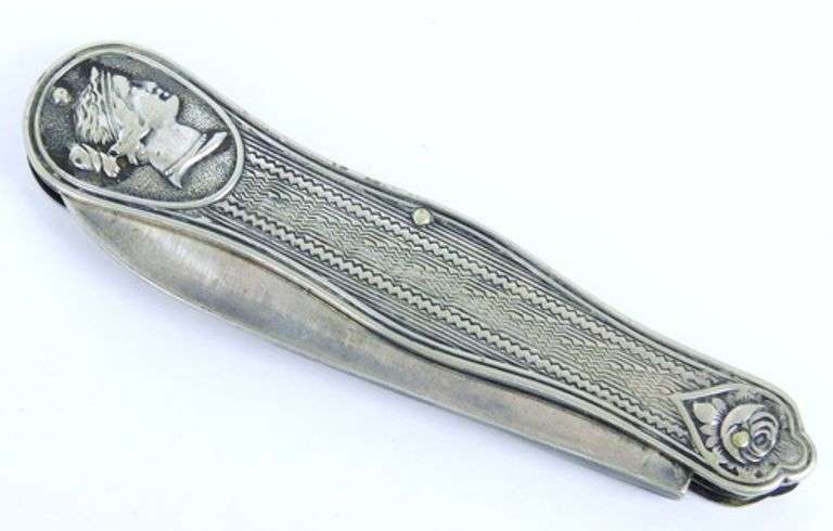 Ladies Antique Victorian Sterling Pocket Knife