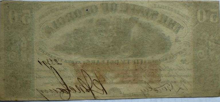 $50 April 6 1864 Series State of Georgia Unc Note