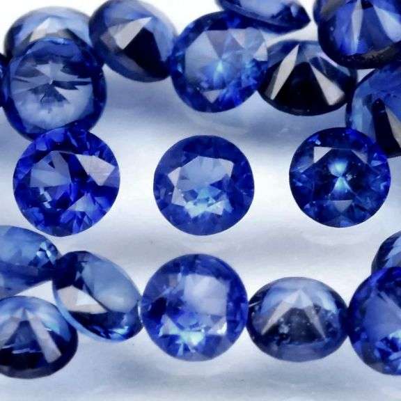 Top cobalt blue! 2.22ct set of Ceylon Sapphires!