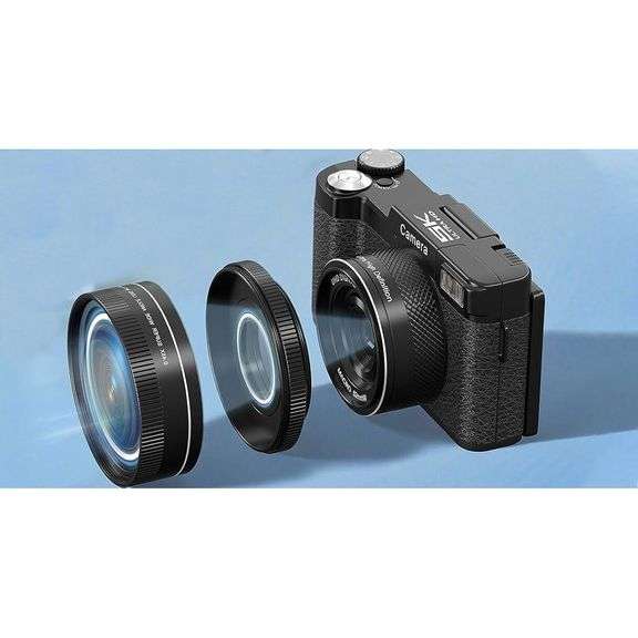 5K 64MP Digital Camera with WiFi and Flip Screen
