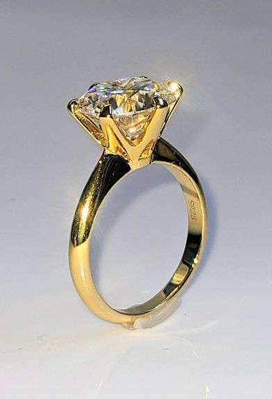 Ladies Sparkling 5 Ct White Simulated Lab Diamond  Ring