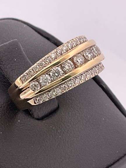CERTIFIED 14K YELLOW GOLD DIAMOND BAND