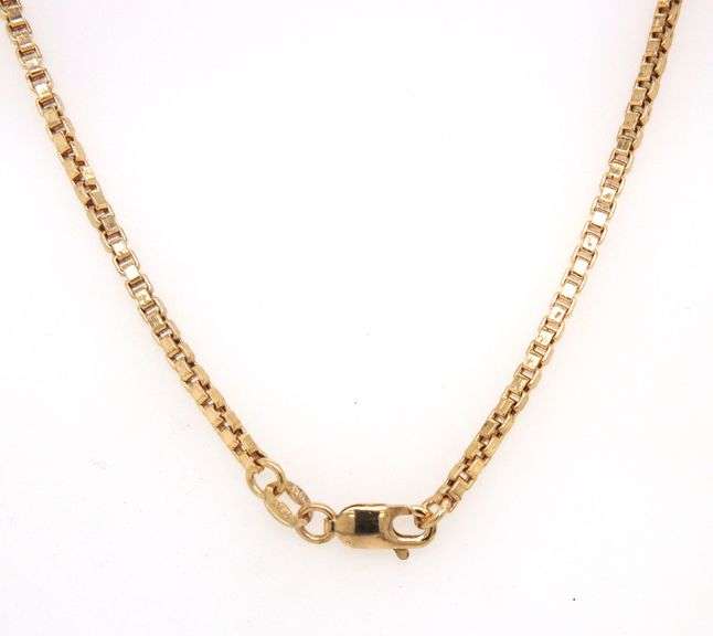 14kt Yellow gold 2mm box chain necklace
