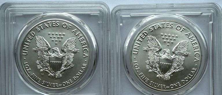 2017 W & 2018 Uncirculated Silver Eagles