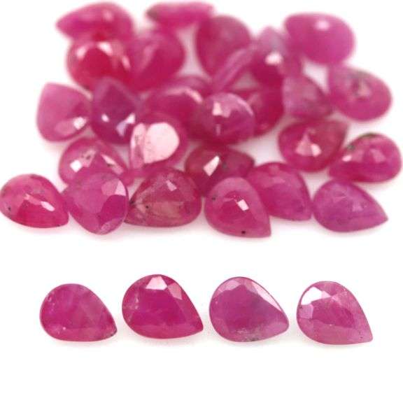Simply gorgeous 10.29ct reddish pink Ruby set