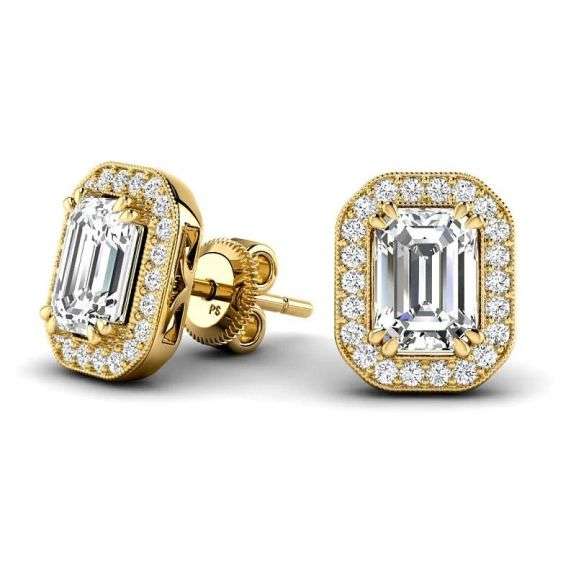 Stunning 14K Gold Lab-Grown Diamond Earrings – Exceptional F Color & VVS1 Clarity