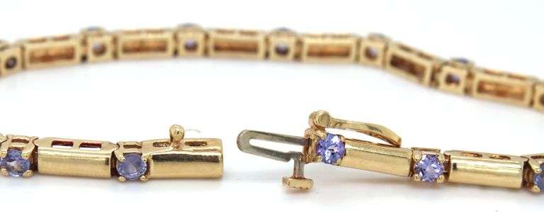 Estate 14K YG and Tanzanite Bracelet