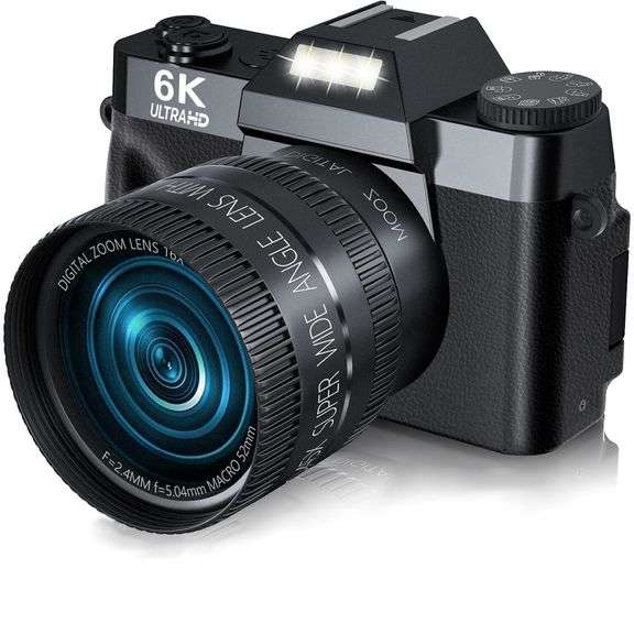 Digital Vlogging Camera 64MP with Flip Screen