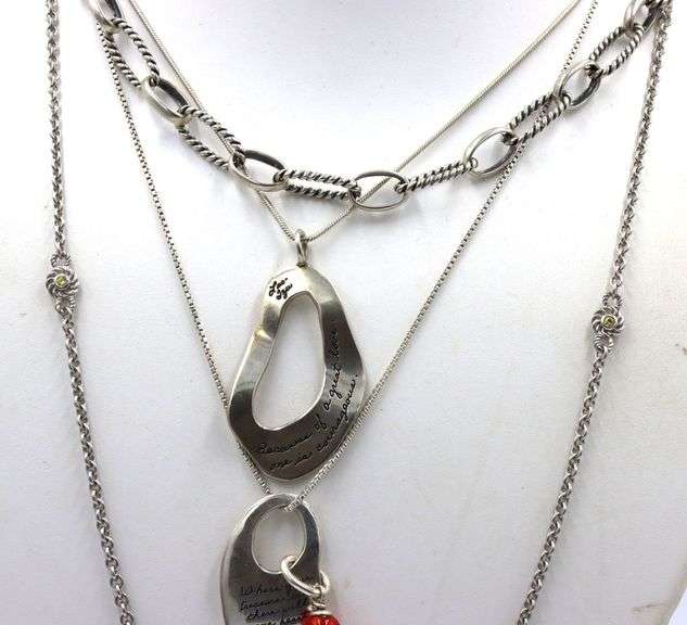 925 Sterling Silver Necklace Lot