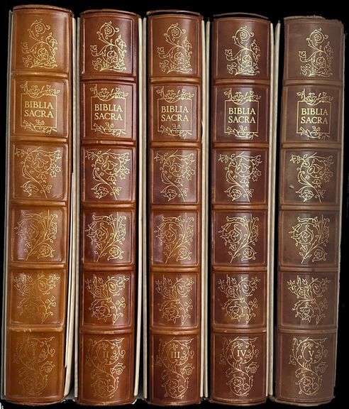 Investment! Complete collection! DALI. Biblia Sacra vulgatae editionis. 5 vols. with 105 Lithographs