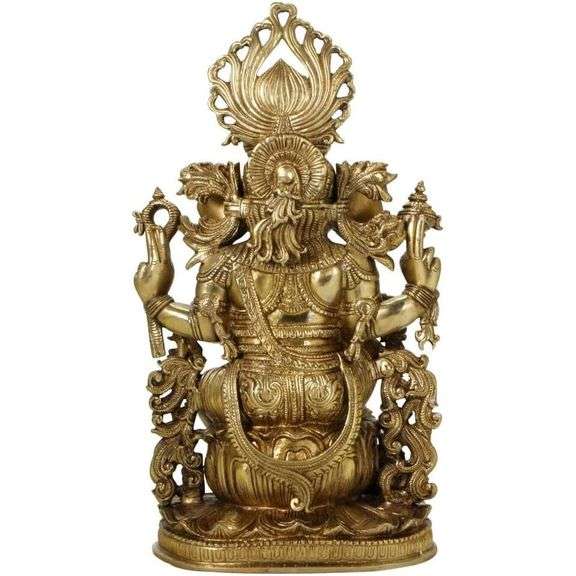 Large Brass Ganesh Giver of Blessings
