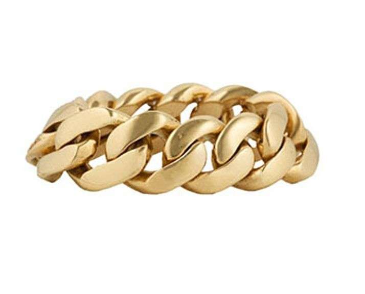 0.18ctw Diamond Accent Curb Link Ring in 18K