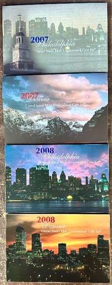2007 Dollar Set & 2008 Dollar Set Phila & Denver Mint Sets