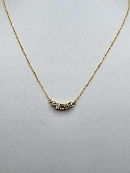 1.75ctw F, VVS1 lab grown diamond with 18" 14k gold pendent
