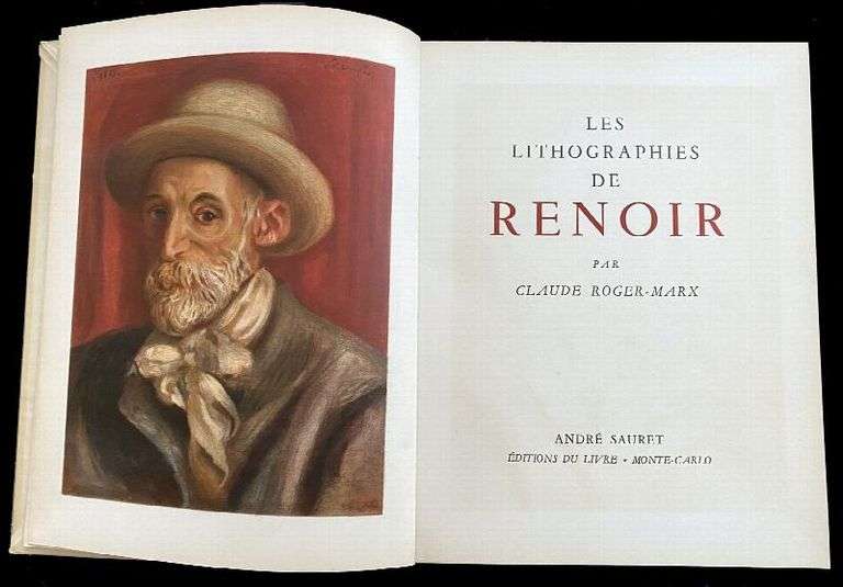 Rare Renoir, Les Lithographies de Renoir.  Editions du Livre Montecarlo 1951 Renoir  du Livre Montec
