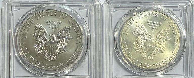 2014 W & 2021 Choice Unc Silver Eagles.