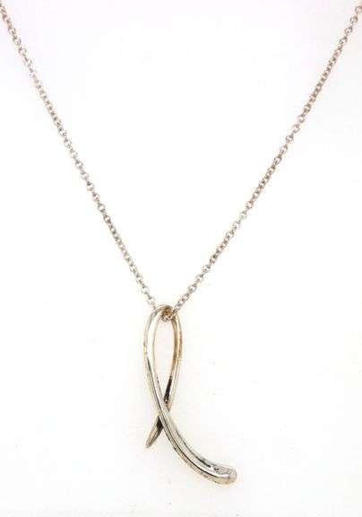 Tiffany & Co L initial pendant on chain