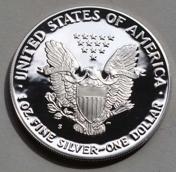 1990 S Proof Silver Eagle Box & Paper,