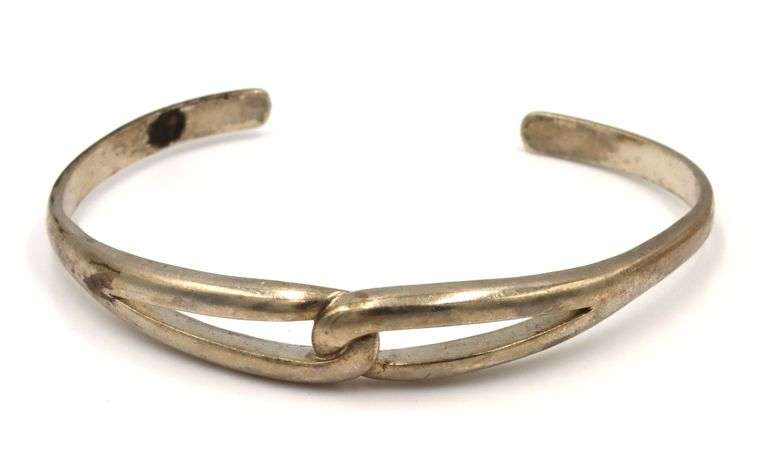 Group lot of 4 cuff bangles in 925 sterling silver
