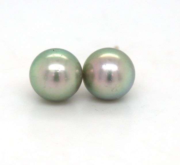 14kt Yellow gold 6.5mm pearl stud earrings