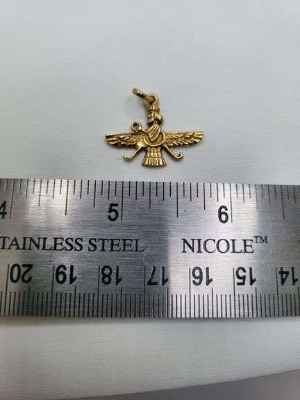 Great! Vintage 18k gold pendant. Persian King, 2500 years ago
