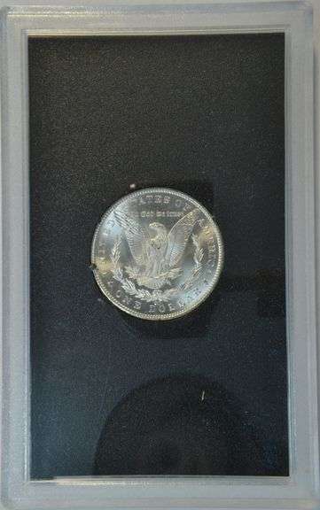 Choice BU 1884-CC Morgan Silver Dollar. Original GSA pack with outer box & cert