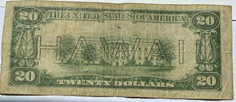 $20 Hawaii Emergency Issue 1934 A Silver Certificate