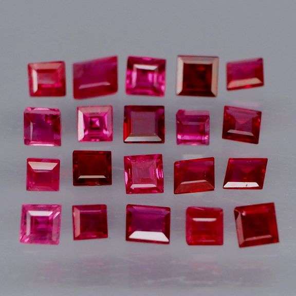 Top blood red! VS to SI clarity! Heated only 2.44ct Ruby set!!!