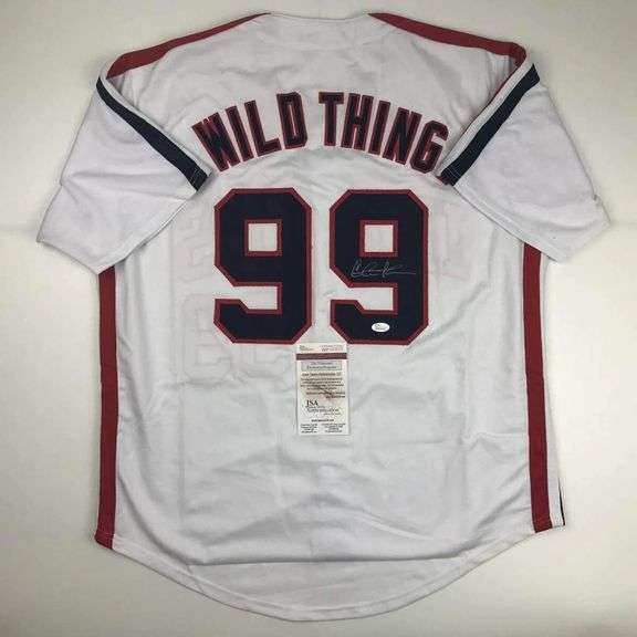 Charlie Sheen Signed "Wild Thing" Movie Jersey