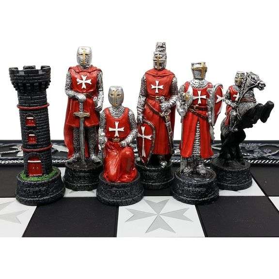 Medieval Crusades Knights Chess Set