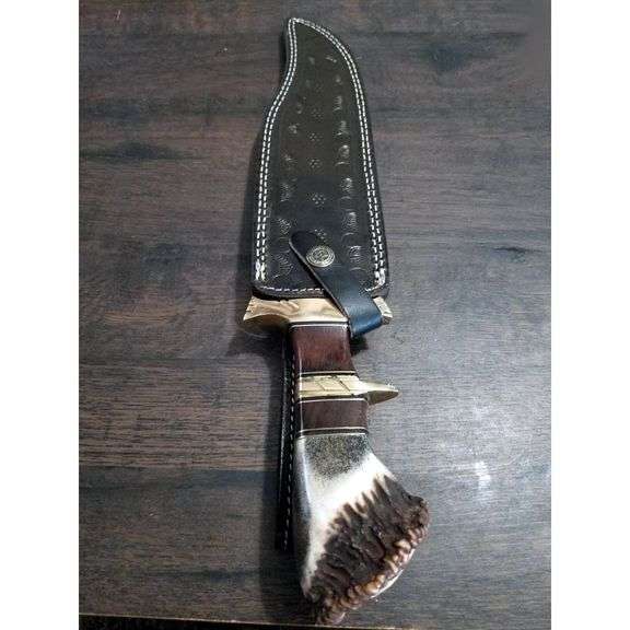 Handmade Stag Antler Hunting Knife