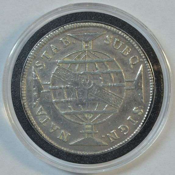 Choice AU 8 Reales Brazil 1812-B 960 Reis Overstruck Spanish Colonial Charles IV