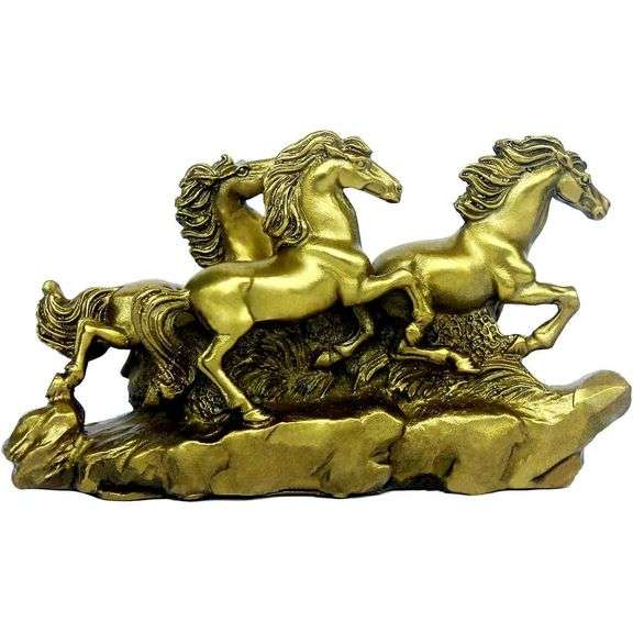 Brass Feng Shui Galloping Horses