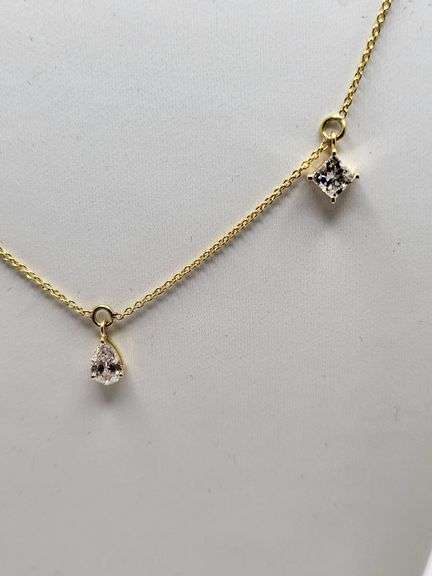 2.26 ctw F, VVS1 lab grown diamond with 18" 14k gold pendent