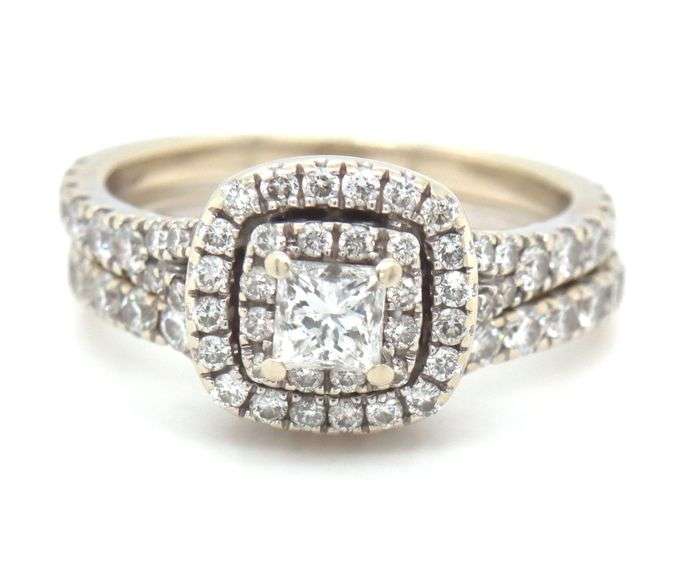 Neil Lane 14K WG 2 Pc. Diamond Halo Set