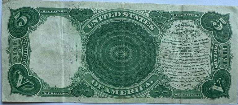 Sharp $5 Series 1907 Axe Man US Note