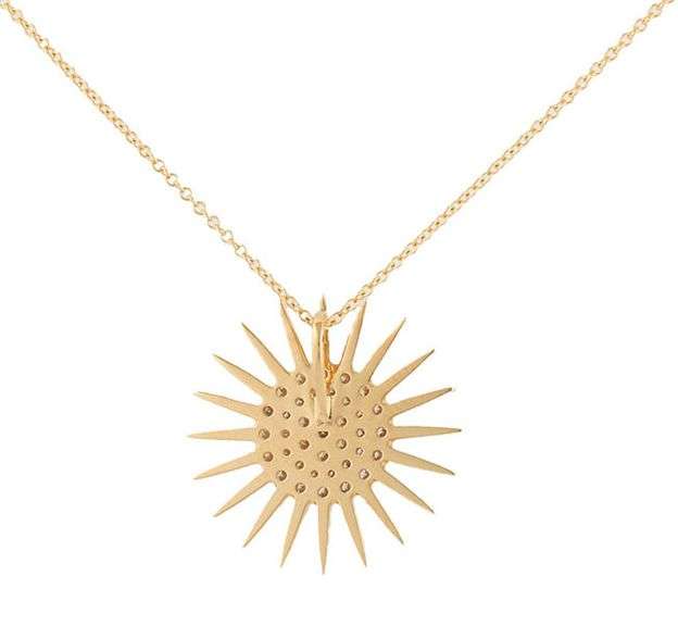 New Doves by Doron Paloma 0.48ctw Pave Diamond Sunburst Pendant Necklace in 18K
