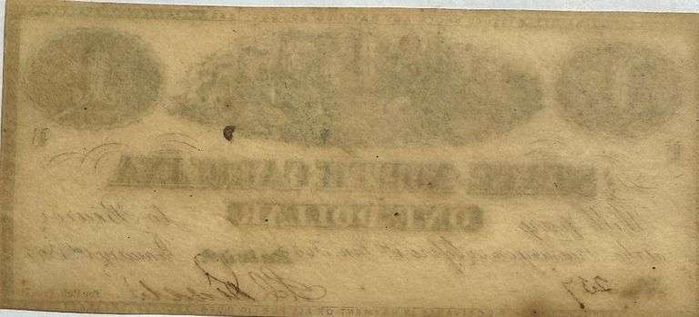 $1 State of North Carolina Raleigh Jan 1 1863 Uncirculated Note.
