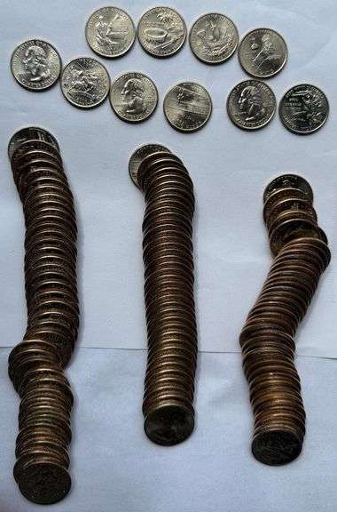 Lot of BU State Quarters including Rolls