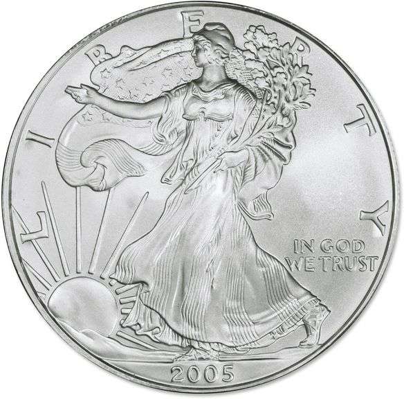 Original Superb Gem BU Roll of 2005 American Silver Eagles