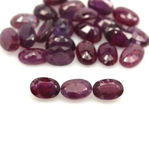 Heavy! 15.86ct 24 piece Ruby set -Heated only!!