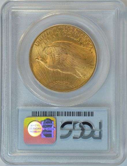 Super Gem BU 1924 St. Gaudens $20 Gold Piece. NGC MS65