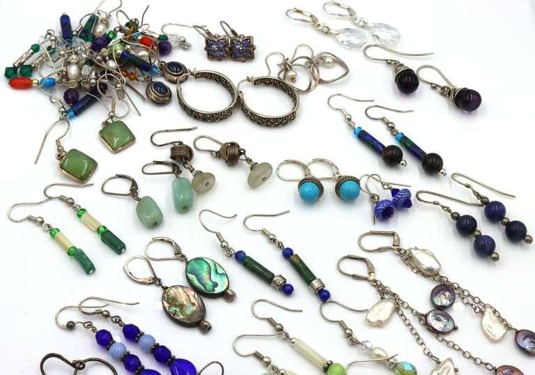 Group lot of Vintage 925 sterling silver earrings