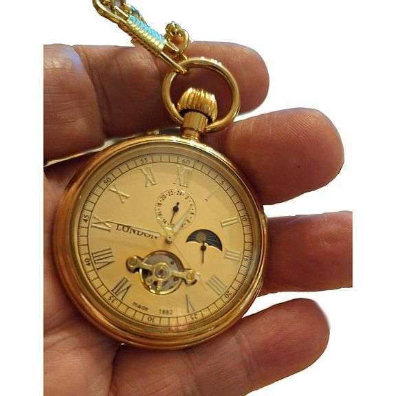 Full Copper Mechanical Pocket Watch