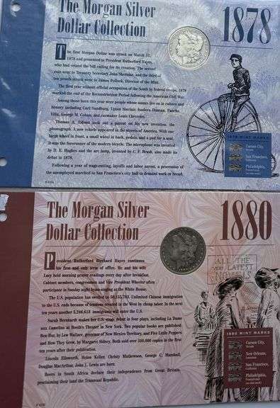 1878 &1880 S Morgan Silver Dollar Collection