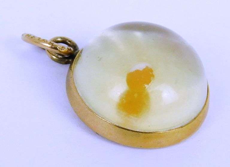 Vintage 14K Mustard Seed Pendant with Verse